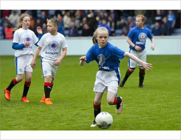 Rangers Soccer School Kids Wow Ibrox Crowd with Halftime Entertainment