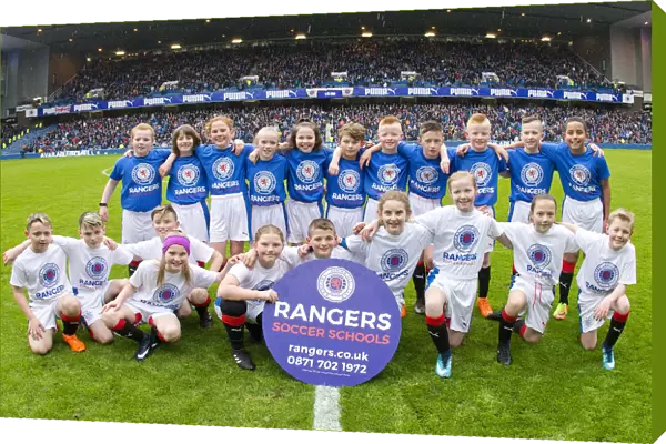 Rangers Soccer School Stars Wow Ibrox Crowd with Halftime Entertainment: Rangers vs. Dundee, Ladbrokes Premiership
