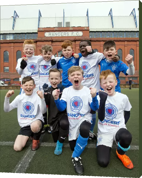 Rangers Players Jason Holt and Jason Cummings Inspire Young Soccer Stars at Easter Camp, Ibrox Complex