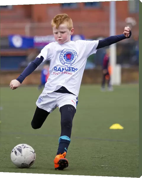 Rangers Football Club: Jason Holt and Jason Cummings Engage with Young Soccer Stars at Easter Camp, Ibrox Complex