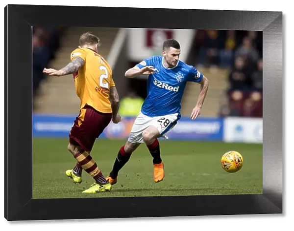 Jamie Murphy in Action: Motherwell vs Rangers, Ladbrokes Premiership, Fir Park - Scottish Cup Champion