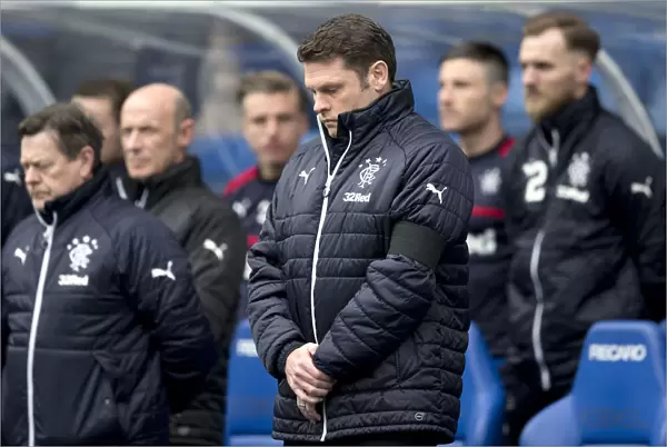 Graeme Murty Honors Ray Wilkins: A Moment of Silence at Ibrox (Scottish Cup Winning Squad, 2003)