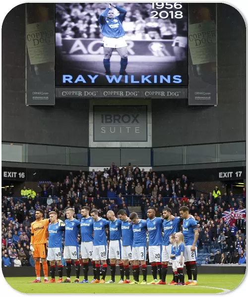 Rangers Honor Ray Wilkins: A Moment of Silence and Black Arm Bands at Ibrox Stadium (2003 Scottish Cup Winning Team)
