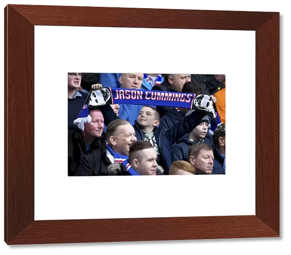 Young Rangers Fan Cheers on His Team: Rangers vs Dundee, Ladbrokes Premiership at Ibrox