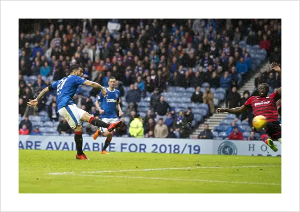 Rangers Daniel Candeias Scores Historic Fourth Goal Against Dundee at Ibrox Stadium