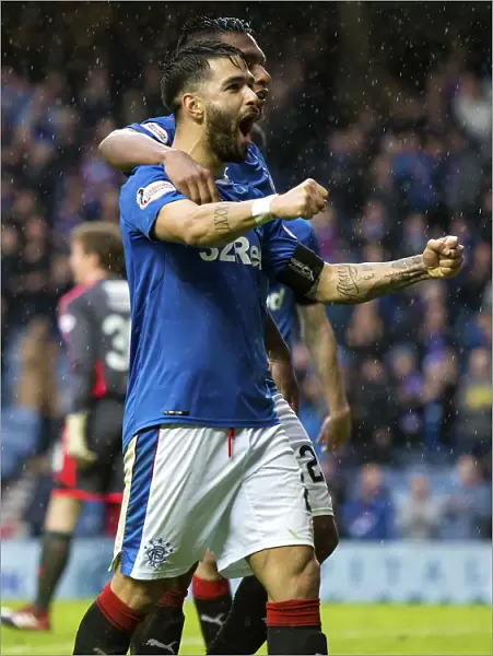 Rangers: Candeias and Morelos in Glorious Goal Celebration at Ibrox Stadium