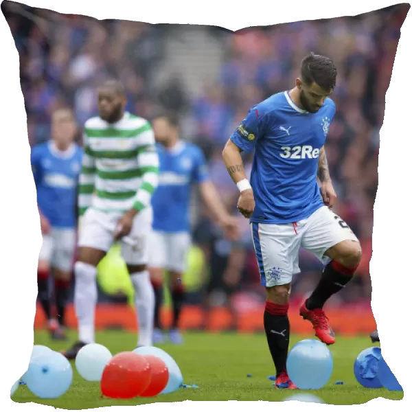 Clash at Hampden Park: Candeias and Ajer Amidst the Scottish Cup Semi-Final Balloons