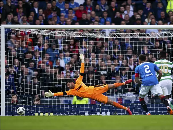 Rangers Wes Foderingham Dives for the Ball in Thrilling Scottish Cup Semi Final Showdown against Celtic (2003)