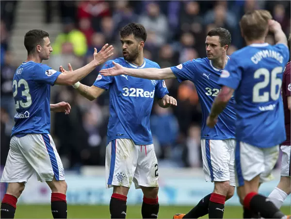 Rangers Candeias and Holt: Celebrating Glory at Ibrox - Scottish Premiership Goal