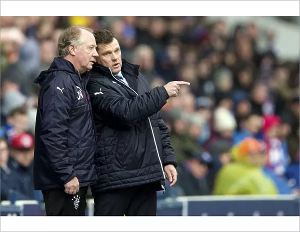 Murty and Nicholl in Deep Discussion: Rangers FC's Tactical Masterminds at Ibrox Stadium