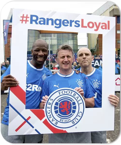 Rangers Legends Reunited at Ibrox: Alex Rae, Bobby Russell, and Marvin Andrews (Scottish Cup Champions 2003)