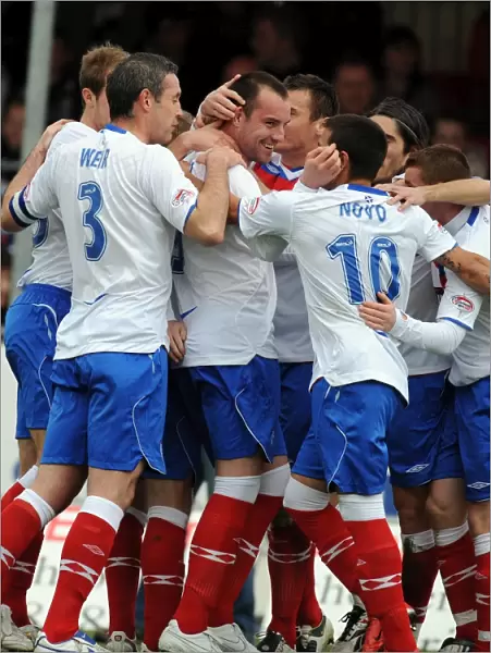 Rangers Kris Boyd: Rejoicing in the Opening Goal Against Falkirk in the Scottish Premier League