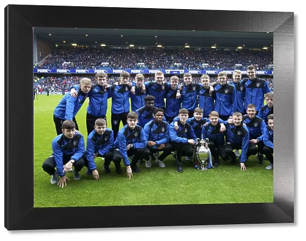 Rangers U17s Celebrate Glasgow Cup Victory Amidst Premiership Match vs Kilmarnock at Ibrox Stadium