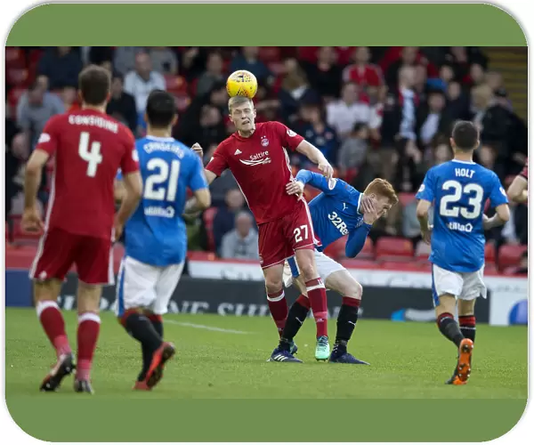 Intense Rangers vs Aberdeen Clash: David Bates Elbowed by Sam Cosgrove at Pittodrie Stadium