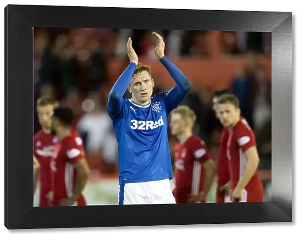 Rangers David Bates Salutes Adoring Fans after Intense Aberdeen Clash in Ladbrokes Premiership