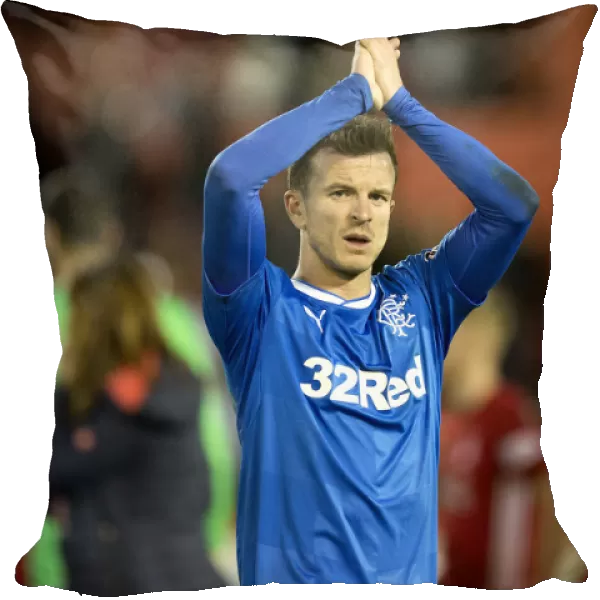 Rangers Andy Halliday Celebrates Victory at Pittodrie Stadium: Salute to the Fans (Scottish Cup, 2003)