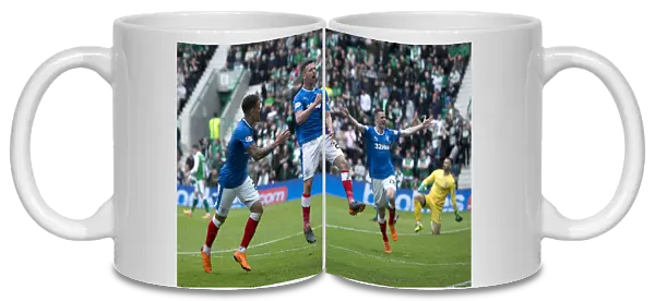 Rangers: Jason Holt's Thrilling Goal and Exuberant Celebration with Team Mates in the Ladbrokes Premiership Match at Easter Road