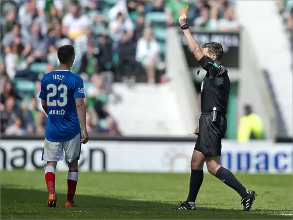 Rangers Jason Holt Receives Red Card in Intense Ladbrokes Premiership Clash at Easter Road