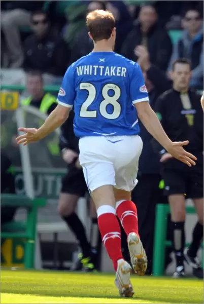 Steven Whittaker's Dramatic Last-Minute Winner: Rangers Edge Past Hibernian 3-2 (Clydesdale Bank Premier League)