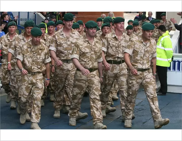 Rangers FC vs. Heart of Midlothian: Half Time Parade by 45 Commando Royal Marines