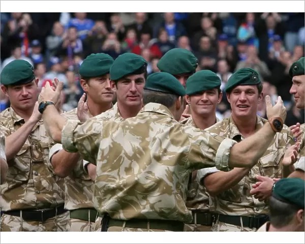 Half Time Tribute: 45 Commando Royal Marines Salute Rangers at Ibrox (Rangers 2-0 Hearts)