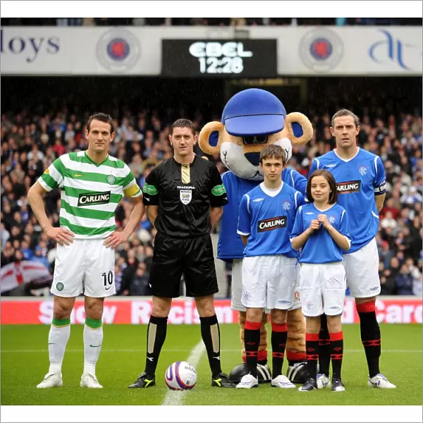 Rangers Mascot Celebrates Glory: Ibrox Wins 1-0 Against Celtic in Clydesdale Bank Premier League