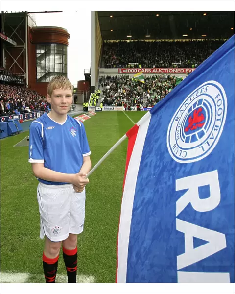 Rangers Flag Bearers Celebrate Glory: 1-0 Victory over Celtic at Ibrox