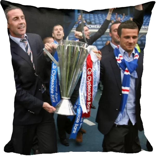 Rangers Football Club: Champions League Victory - Barry Ferguson and David Weir Celebrate with the Trophy at Ibrox (2008-09)