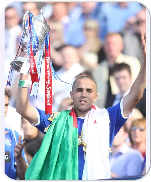Rangers Football Club: Madjid Bougherra Celebrates Homecoming Scottish Cup Victory (2009)