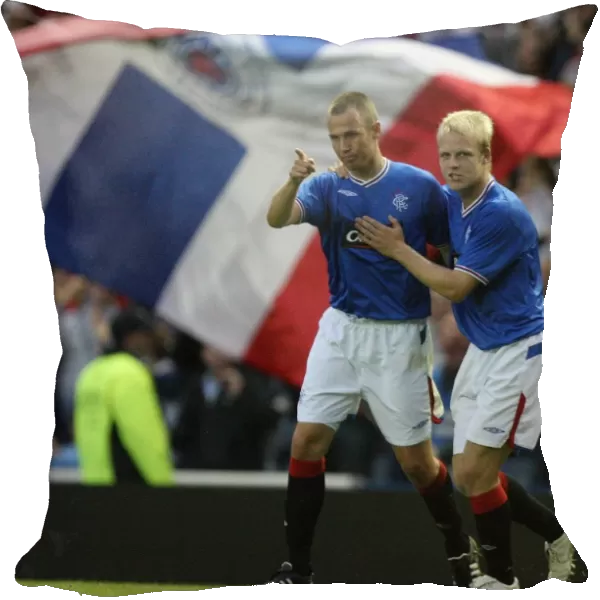 Rangers Football Club: Kenny Miller and Steven Naismith's Euphoric Moment as They Celebrate Goals in Pre-Season Friendly Against Manchester City (3-2)