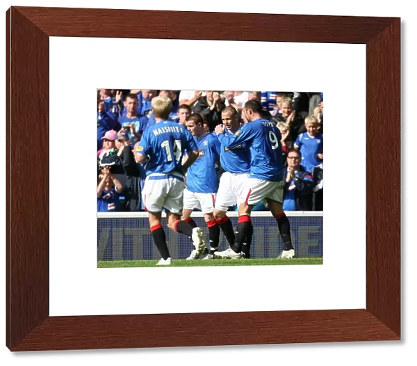 Rangers Triumph: Unforgettable Moment - Miller's Goal Celebration with Boyd and Fleck vs Falkirk