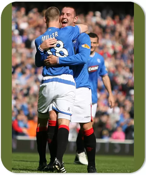 Four Goals, One Celebration: Kris Boyd and Kenny Miller's Unforgettable Moment (Rangers 4-1 Hamilton, Clydesdale Bank Premier League)
