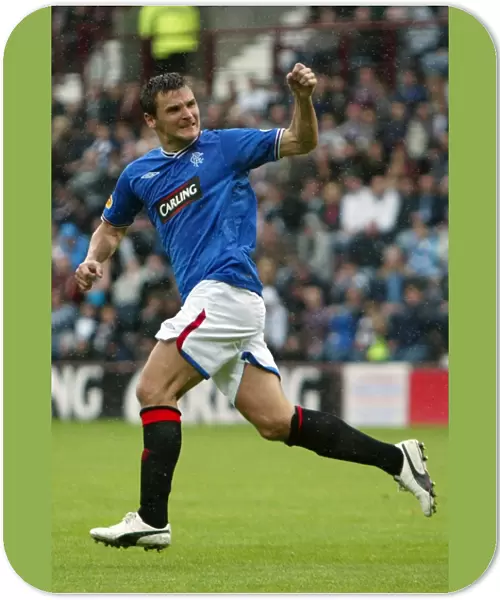 Rangers Lee McCulloch: Rejoicing in His Goal Against Hearts (1-2) at Tynecastle Stadium