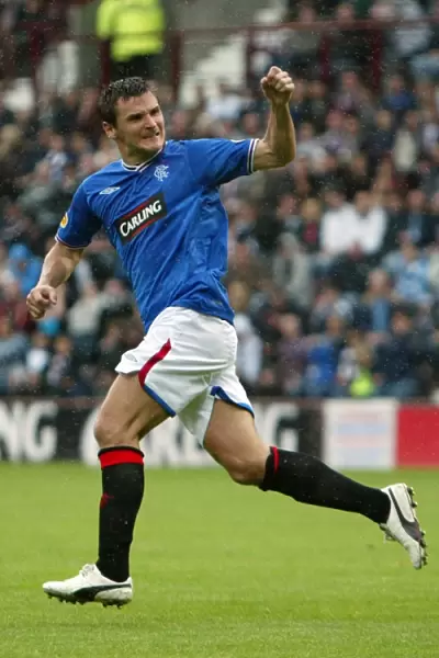 Rangers Lee McCulloch: Rejoicing in His Goal Against Hearts (1-2) at Tynecastle Stadium