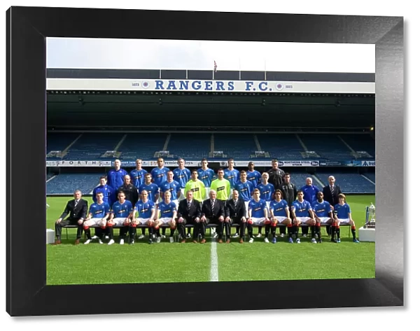 Soccer - Rangers Team Photocall 2009  /  10 with OYSC Team Captain - Ibrox Stadium