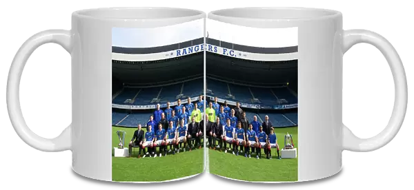 Soccer - Rangers Team Photocall 2009  /  10 with OYSC Team Captain - Ibrox Stadium
