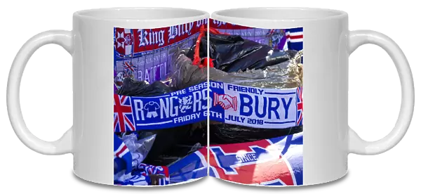 2003 Scottish Cup Champions Rangers Scarfs for Sale at Ibrox Stadium during Pre-Season Friendly