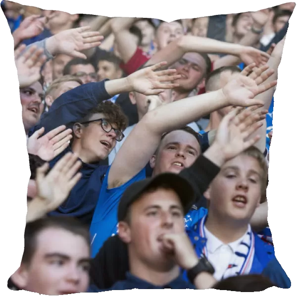 Roaring Rangers Fans: Passionate Pre-Season Support at Ibrox Stadium (Scottish Cup Champions 2003)