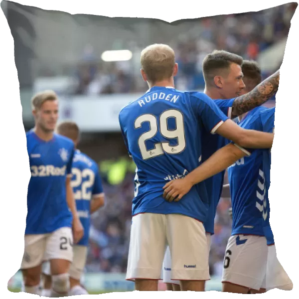 Rangers: Zak Rudden's Thrilling Goal Celebration with Team Mates - Pre-Season Friendly vs Bury at Ibrox Stadium