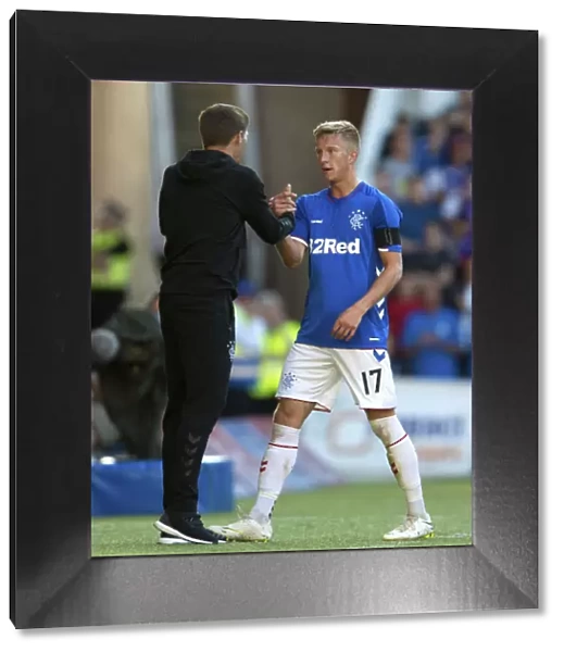 Steven Gerrard and Ross McCrorie: A Pre-Season Handshake at Ibrox Stadium - Rangers FC