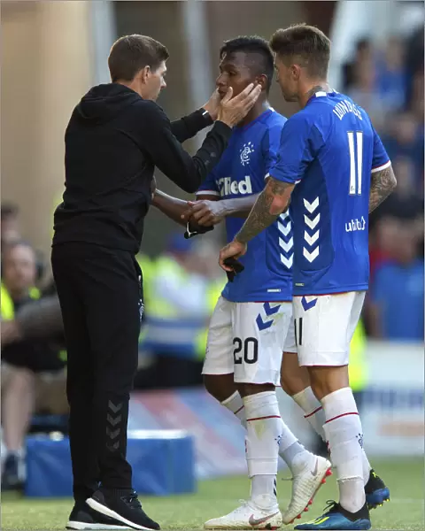 Gerrard and Morelos: A Pre-Season Handshake at Ibrox - Rangers Football Club
