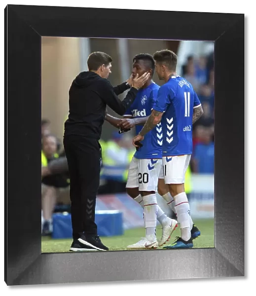 Gerrard and Morelos: A Pre-Season Handshake at Ibrox - Rangers Football Club