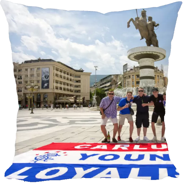 Rangers Football Club: Scottish Champions Rally in Skopje's Square Ahead of Europa League Clash Against FK Shkupi