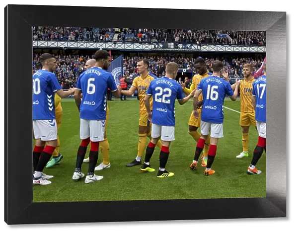 Sportsmanship at Ibrox: Rangers and Wigan Athletic Unite Before Their Pre-Season Friendly (Scottish Cup Champions 2003)