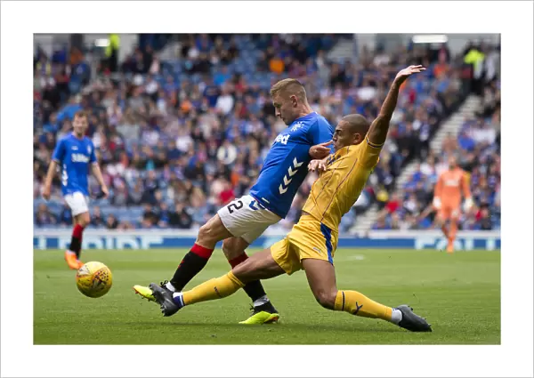 Rangers vs Wigan Athletic: Docherty vs Vaughn - Intense Moment at Ibrox (2023 Pre-Season Friendly)