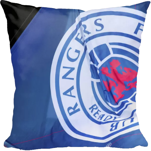 Scottish Cup Champions Flag Flutters at Ibrox Stadium: Rangers Triumphant Return to Pre-Season Action (2003)