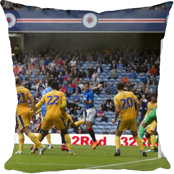 Rangers Nikola Katic Scores the Second Goal vs Wigan Athletic at Ibrox Stadium
