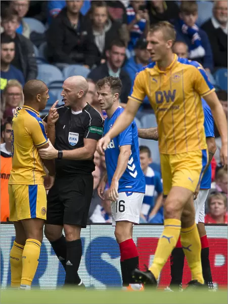 Rangers vs Wigan Athletic: Vaughn's Controversial Protest to Referee Madden at Ibrox Stadium