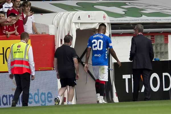 Morelos Red-Carded: Rangers Star Exits Pittodrie Stadium After Disciplinary Action in Ladbrokes Premiership Clash