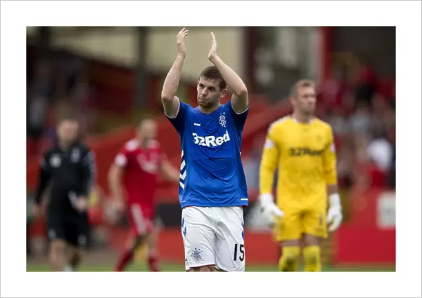 Rangers Jon Flanagan Salutes Fans: Aberdeen vs Rangers, Pittodrie Stadium